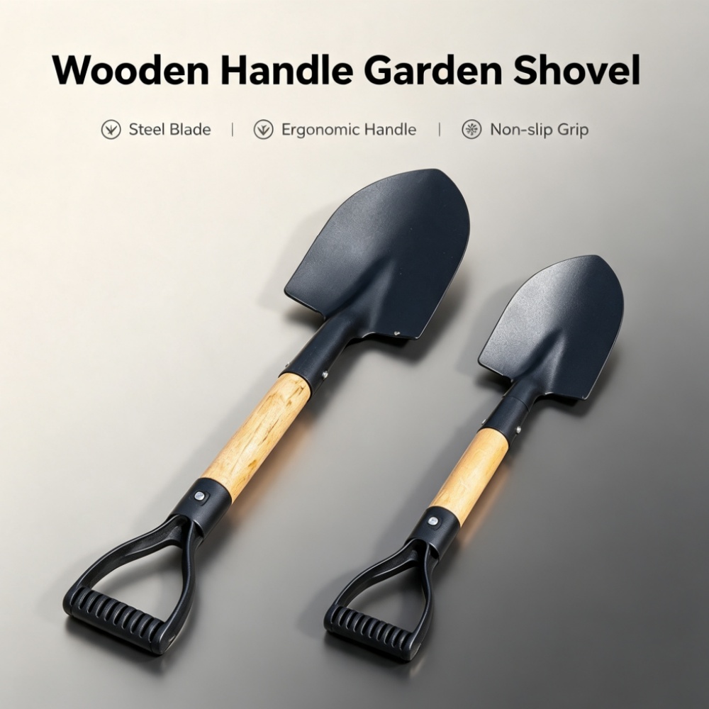 Gardening Tools Wooden - Doğal Ahşap Saplı Korozyon Önleyici Çelik