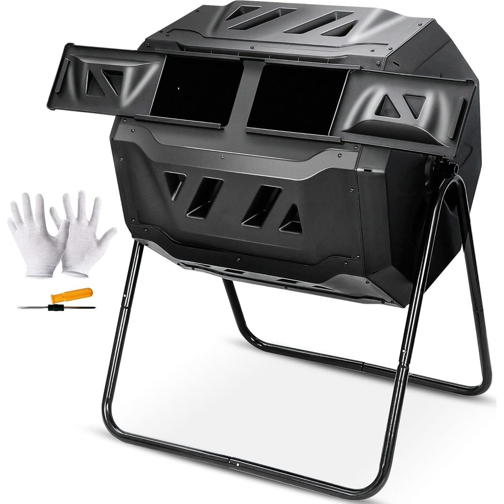 Compost Bin - 43 Galonluk Kompost Çöp Kovası Çift