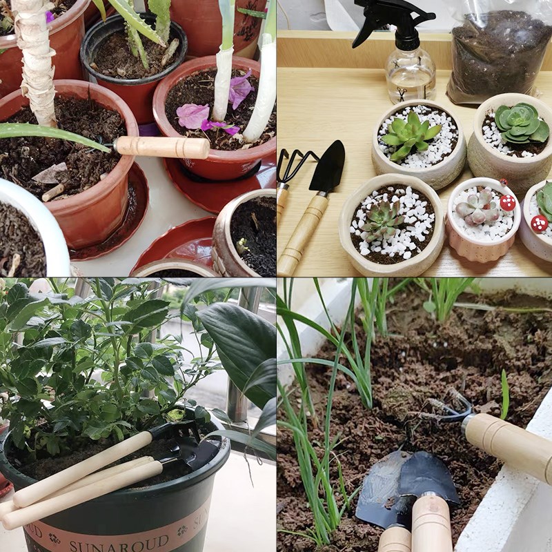 3 Parça Mini Bahçe Alet Seti,  - Gardening Tools Wooden incelemesi ve fiyatı