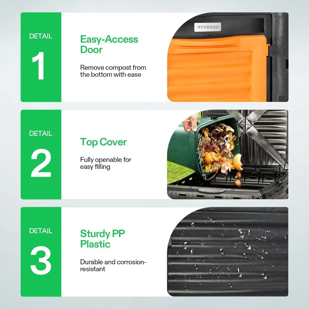 Büyük Kapasiteli ve Kolay Kuru - Compost Bin incelemesi ve fiyatı