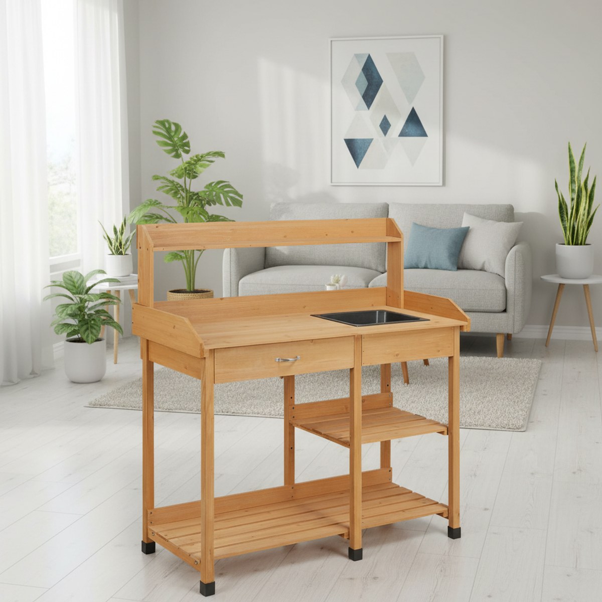 Ahşap Saksı Tezgahı Bahçe Çalı - Gardening Tools Wooden incelemesi ve fiyatı